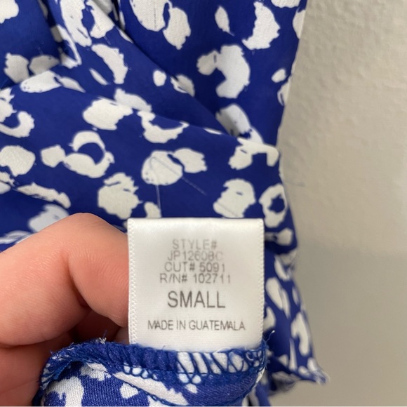 Gibson floral blouse blue small - Picture 3 of 4